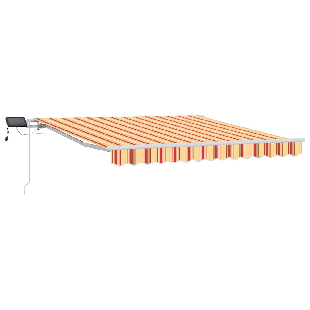 Toldo Retrátil Amarelo e Laranja 300 x 250 cm Tecido e Aço