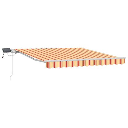 Toldo Retrátil Amarelo e Laranja 300 x 250 cm Tecido e Aço