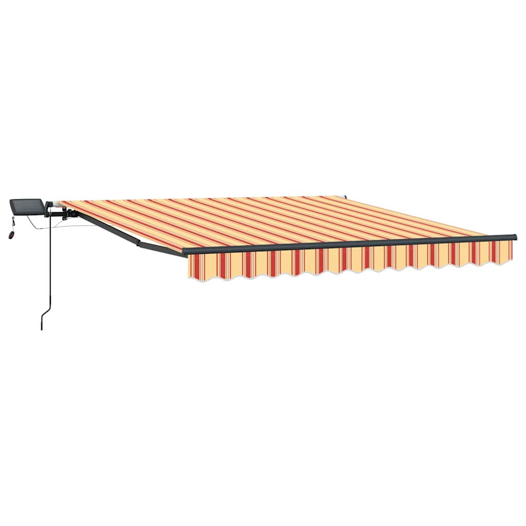 Toldo Retrátil Manual Amarelo e Laranja 300 x 250 cm tecido