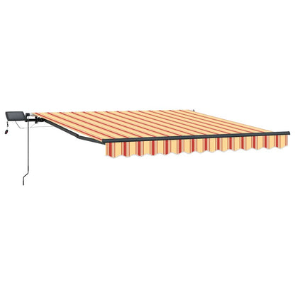 Toldo Retrátil Manual Amarelo e Laranja 300 x 250 cm tecido