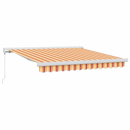Toldo Retrátil Amarelo e Laranja 300 x 250 cm Tecido e Metal