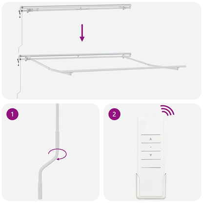 Toldo Retrátil Manual Vermelho e Branco 300 x 250 cm tecido