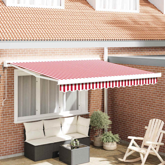 Toldo Vermelho e Branco 300 x 250 x 165 cm Poliéster e Alumínio