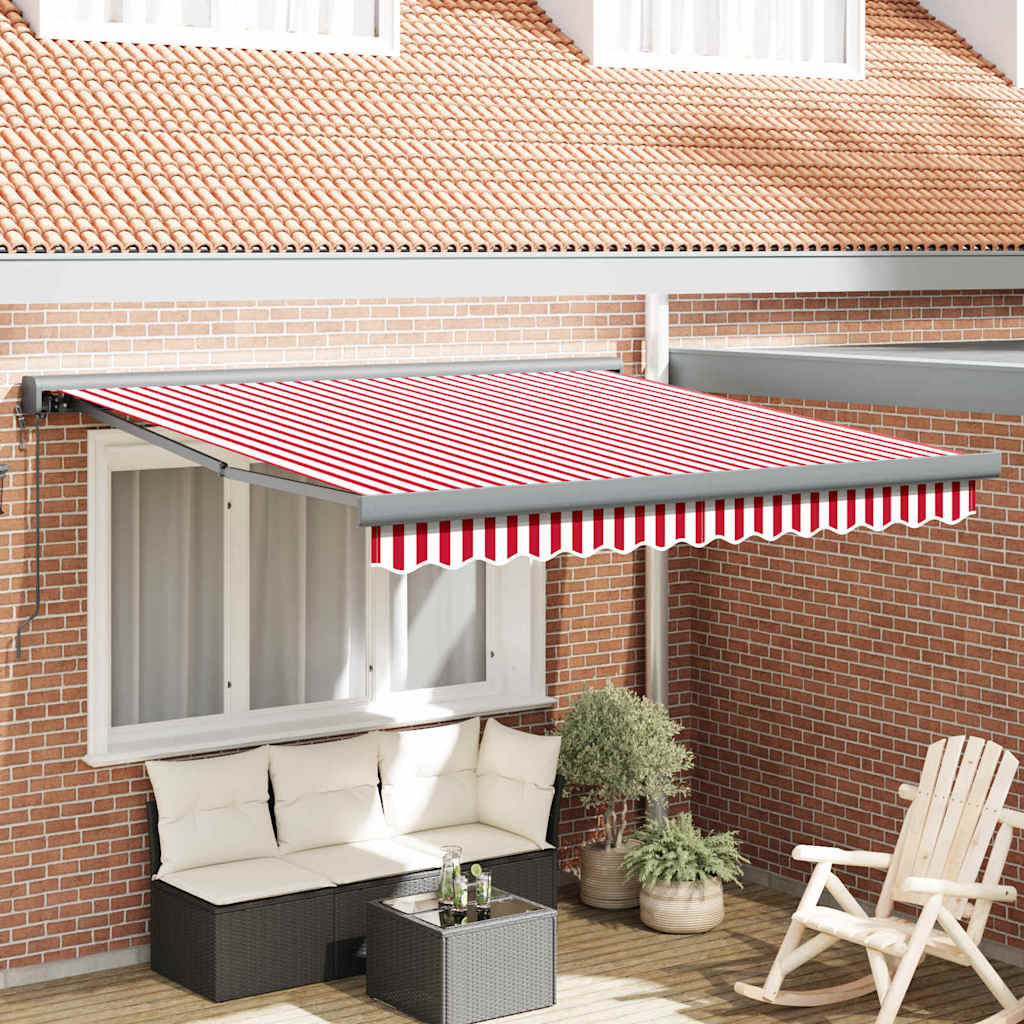 Toldo Vermelho e Branco 300 x 250 x 165 cm Poliéster e Alumínio