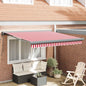 Toldo Vermelho e Branco 300 x 250 x 165 cm Poliéster e Alumínio
