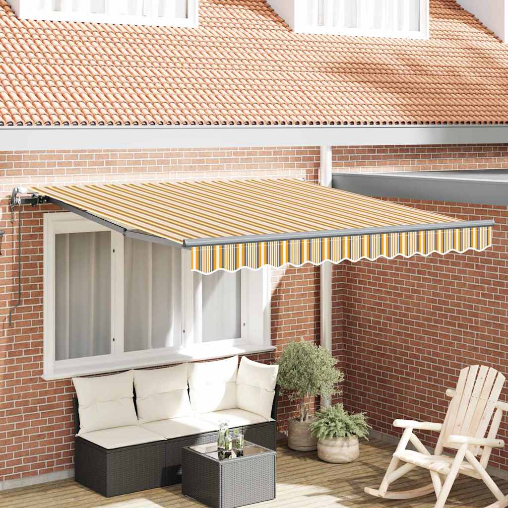 Toldo Retrátil Multicolor 300 x 250 cm Tecido e Alumínio