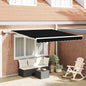 Toldo Retrátil Manual Preto 300 x 250 cm Tecido e Aço