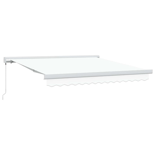 Toldo Retrátil Branco 300 x 250 cm Tecido e Metal