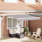 Toldo Retrátil Manual Cinzento-claro 300 x 250 cm Tecido e Aço