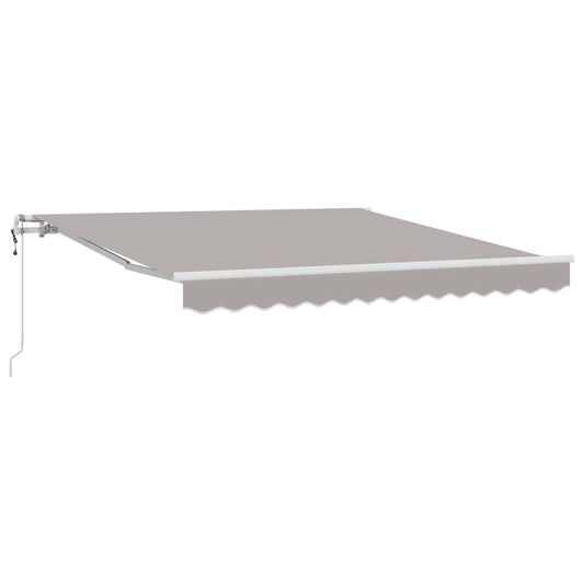 Toldo Retrátil Manual Cinzento-claro 300 x 250 cm tecido