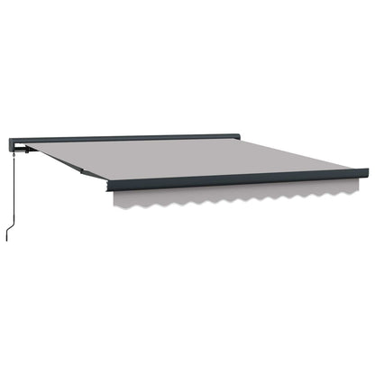 Toldo Retrátil Cinzento-claro 300 x 250 cm Tecido e Metal