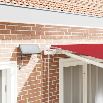 Toldo Retrátil Manual Vermelho 300 x 250 cm Tecido e Aço