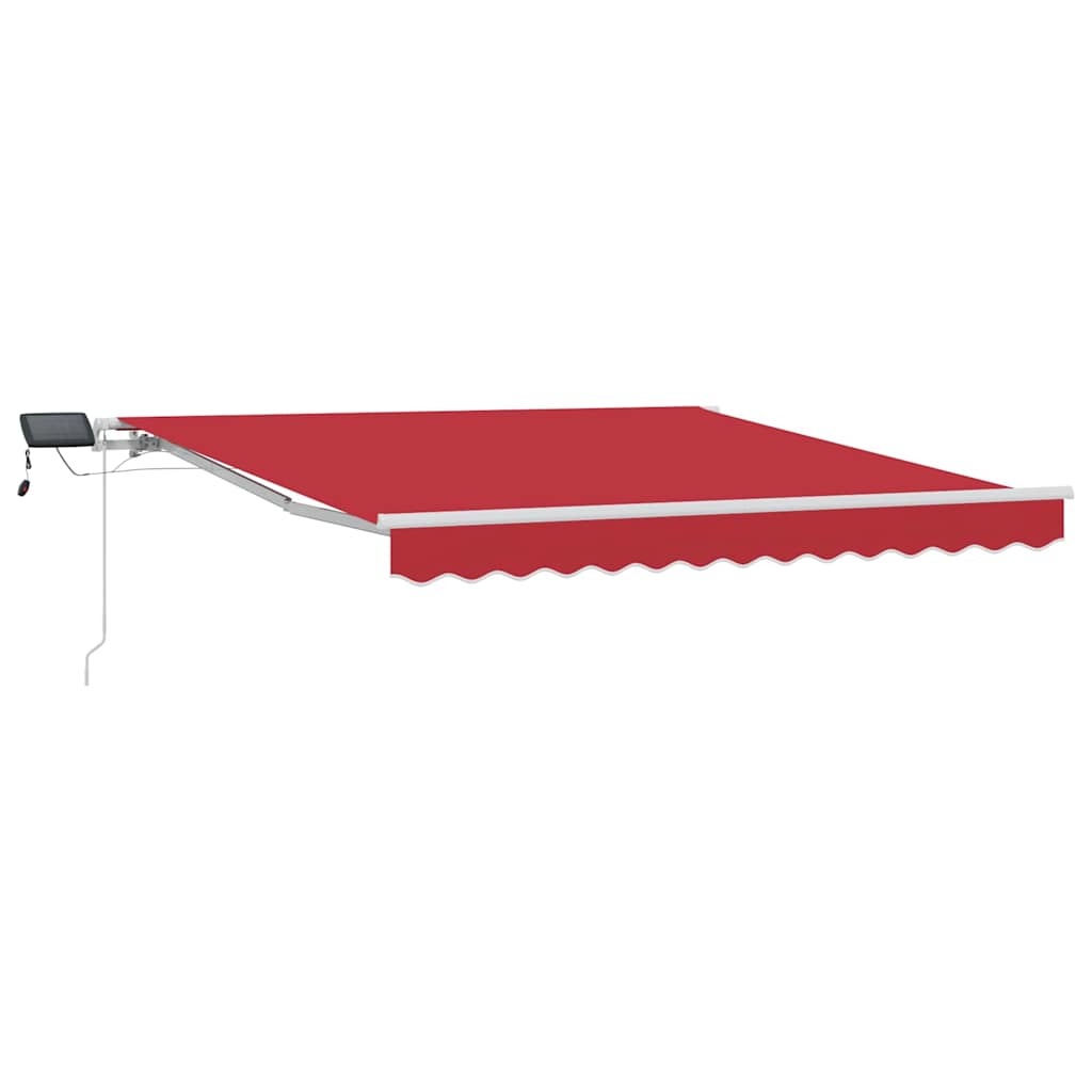 Toldo Retrátil Manual Vermelho 300 x 250 cm Tecido e Aço