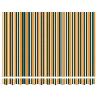 Toldo Retrátil Manual Verde e amarelo 300 x 250 cm Tecido e Aço