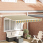 Toldo Retrátil Manual Verde e amarelo 300 x 250 cm tecido