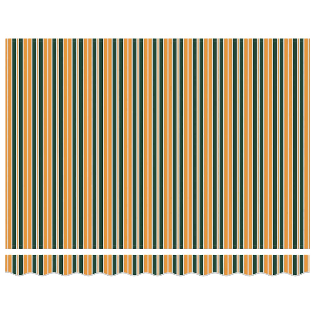 Toldo Retrátil Verde e amarelo 300 x 250 cm Tecido e Alumínio