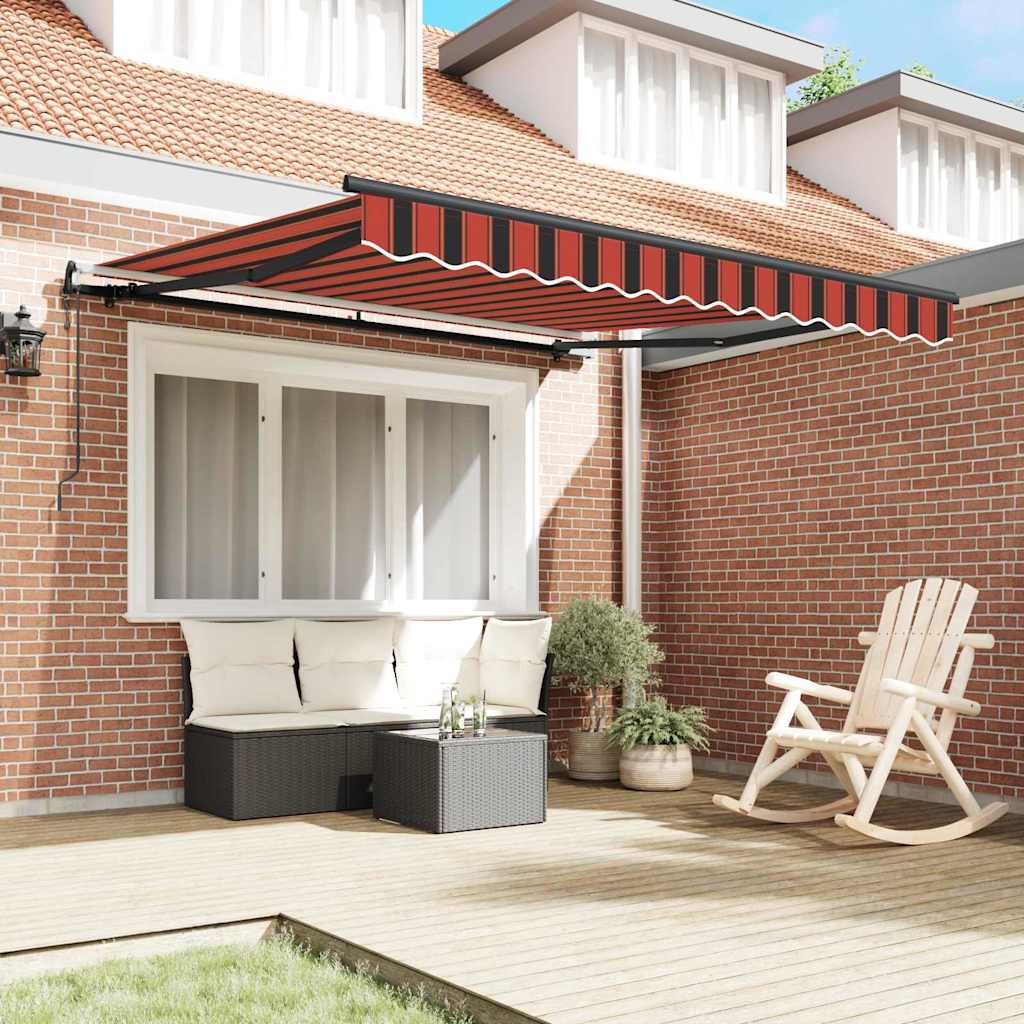 Toldo Retrátil laranja e castanho 350 x 250 cm