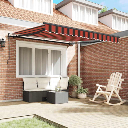 Toldo Retrátil laranja e castanho 350 x 250 cm