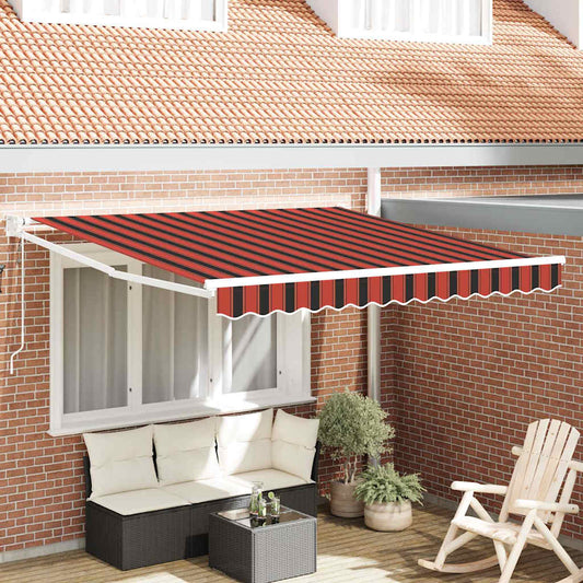 Toldo Laranja e Marrom 350 x 250 x 165 cm Poliéster