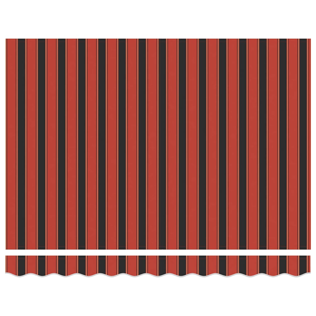 Toldo Retrátil Vermelho e preto 350 x 250 cm Tecido e Metal