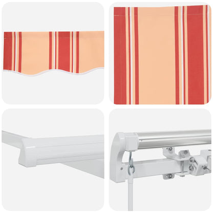 Toldo Manual Amarelo e Laranja 350 x 250 x 165 cm Poliéster