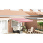 Toldo Retrátil Vermelho e Branco 350 x 250 cm