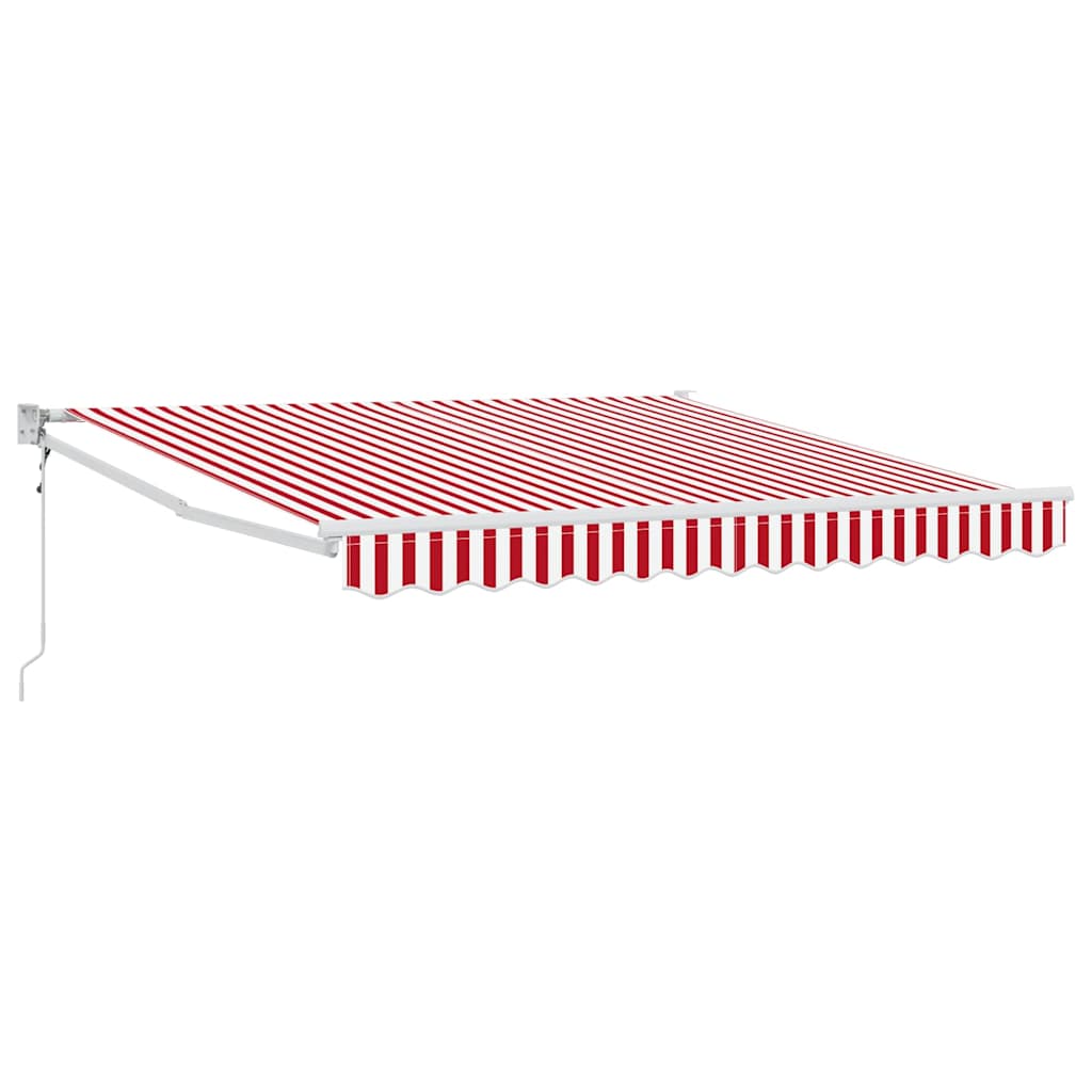 Toldo Retrátil Vermelho e Branco 350 x 250 cm