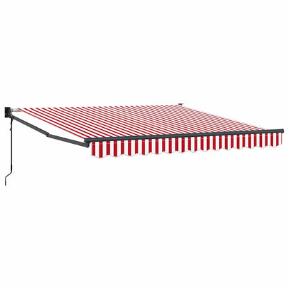 Toldo Retrátil Vermelho e Branco 350 x 250 cm