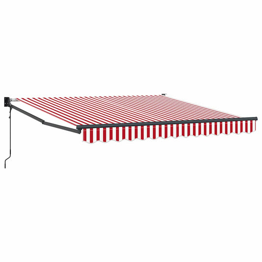 Toldo Retrátil Vermelho e Branco 350 x 250 cm