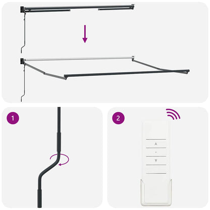 Toldo Retrátil Vermelho e Branco 350 x 250 cm