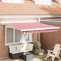 Toldo Vermelho e Branco 350 x 250 x 165 cm Poliéster e Alumínio
