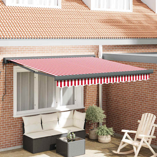 Toldo Vermelho e Branco 350 x 250 x 165 cm Poliéster e Alumínio
