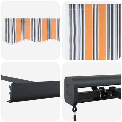 Toldo Retrátil Multicolor 350 x 250 cm Tecido e Metal