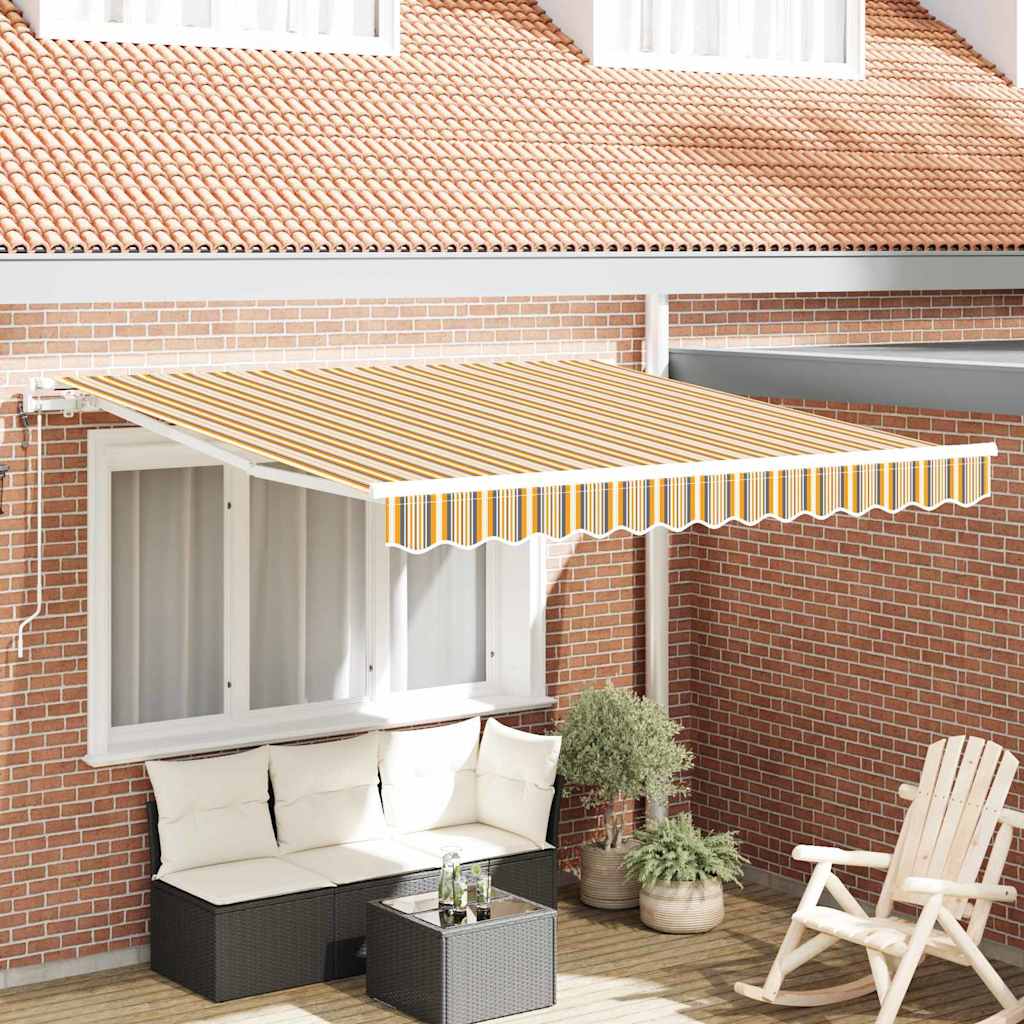 Toldo Retrátil Manual Multicolor 350 x 250 cm tecido