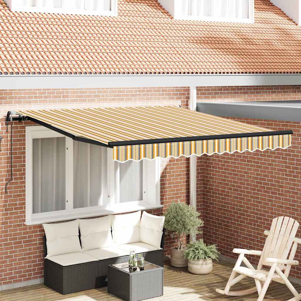 Toldo Retrátil Multicolor 350 x 250 cm Tecido e Alumínio
