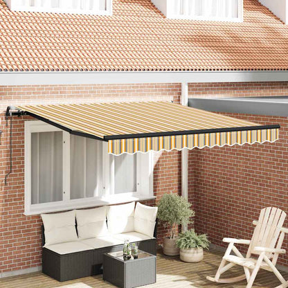 Toldo Retrátil Multicolor 350 x 250 cm Tecido e Alumínio