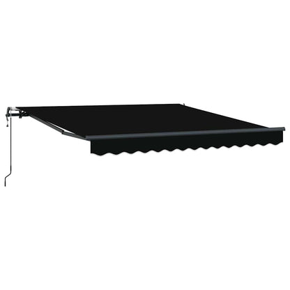 Toldo Retrátil Preto 350 x 250 cm Tecido e Alumínio