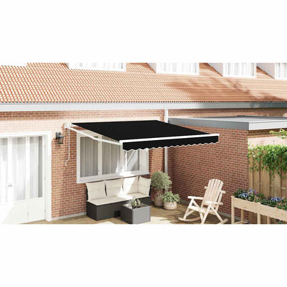 Toldo Retrátil Preto 350 x 250 cm tecido