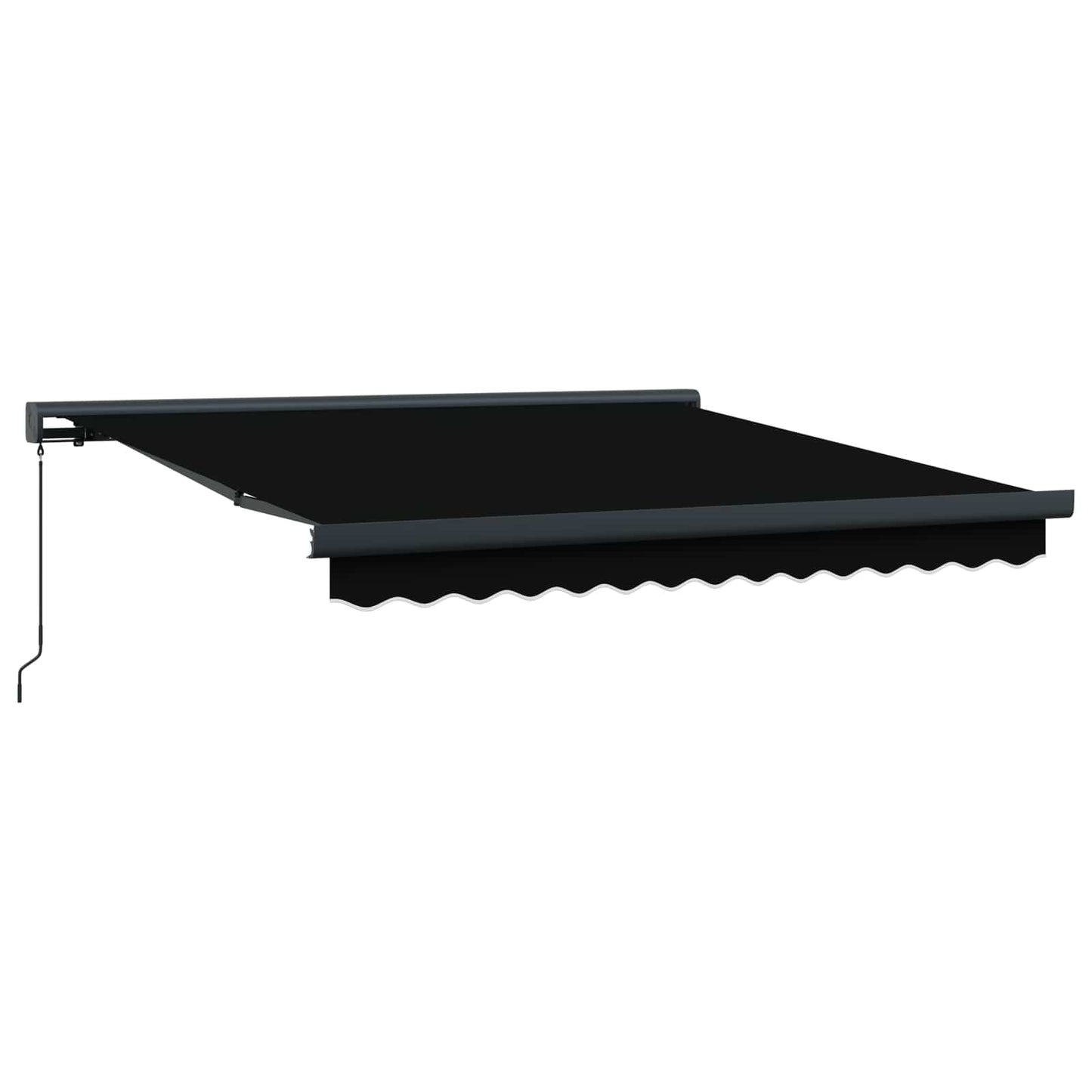 Toldo Retrátil Preto 350 x 250 cm Tecido e Metal