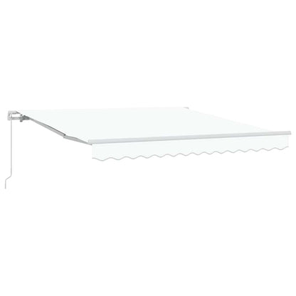 Toldo Retrátil Manual Branco 350 x 250 cm Poliéster e Alumínio