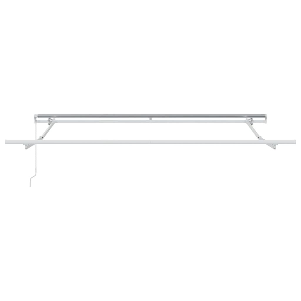 Toldo Retrátil Manual Branco 350 x 250 cm Poliéster e Alumínio