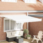 Toldo Retrátil Manual Branco 350 x 250 cm tecido