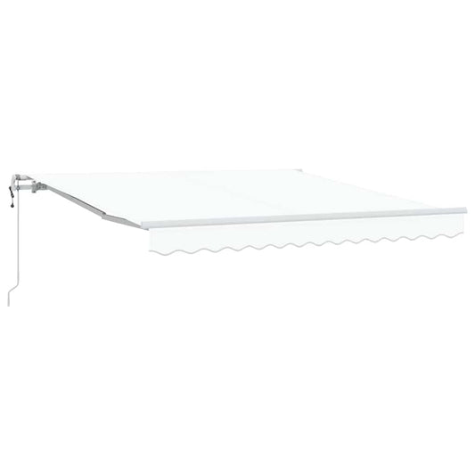Toldo Retrátil Manual Branco 350 x 250 cm tecido