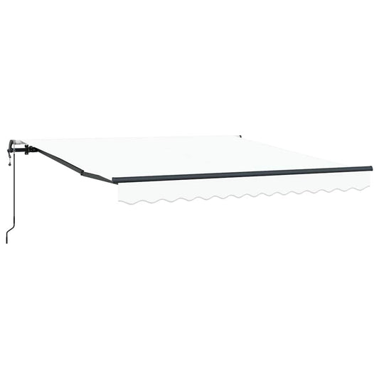 Toldo Retrátil Branco 350 x 250 cm Tecido e Alumínio