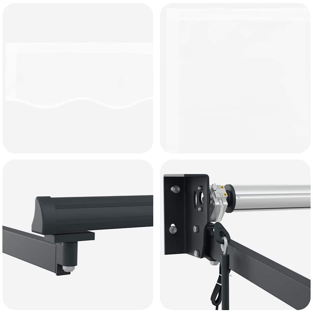 Toldo Retrátil Branco 350 x 250 cm Poliéster e Alumínio