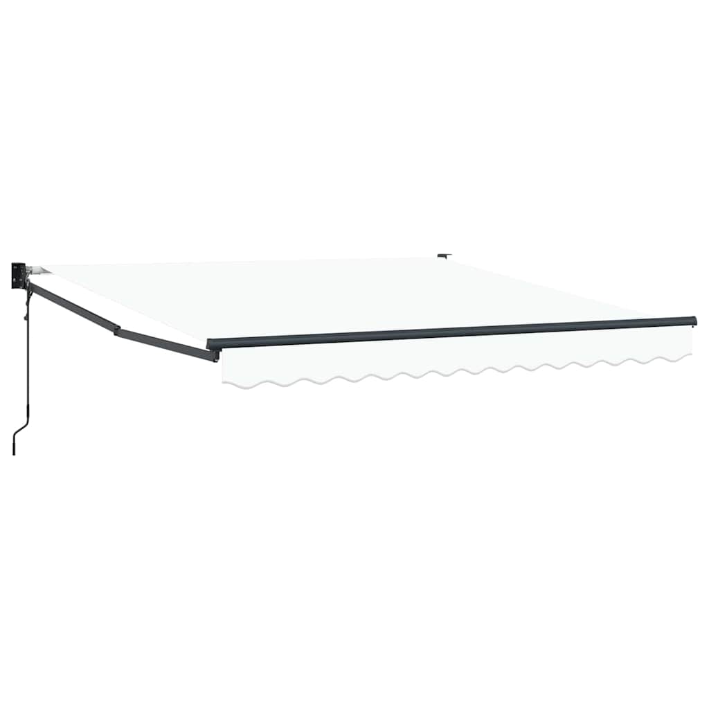 Toldo Retrátil Branco 350 x 250 cm Poliéster e Alumínio