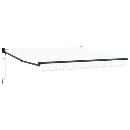 Toldo Retrátil Branco 350 x 250 cm Poliéster e Alumínio