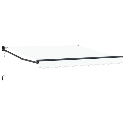 Toldo Retrátil Branco 350 x 250 cm Poliéster e Alumínio