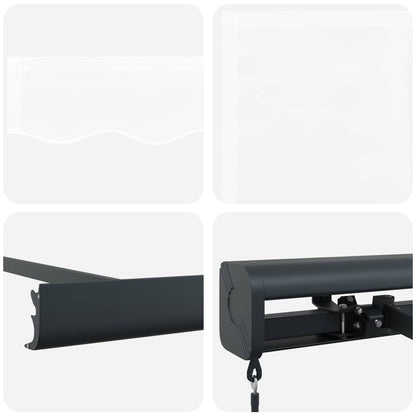 Toldo Retrátil Branco 350 x 250 cm Tecido e Metal