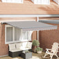 Toldo Retrátil Cinzento-claro 350 x 250 cm Tecido e Alumínio